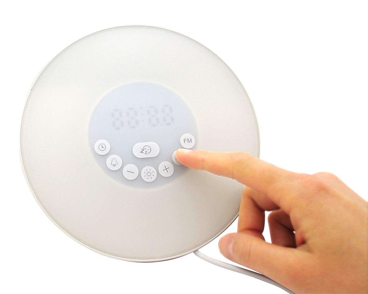 Amazon.co.jp: 光りで目覚める目覚まし時計 7色イルミネーション FM